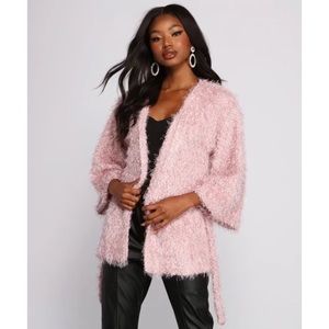 Medium Lavender Holiday Glimmer Tie Waste Jacket